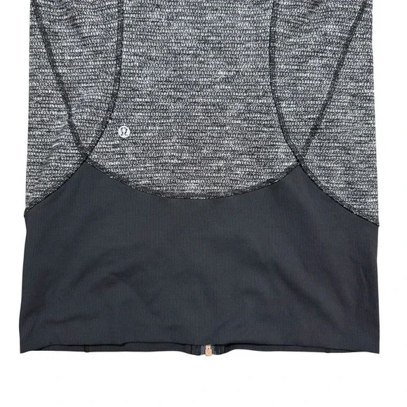 Lululemon Define Jacket Luon Heathered Black Women's Size 6 Slim-Fit Hoodie Zip - Picture 5 of 8
